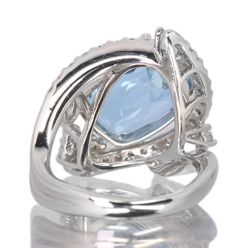 サンタマリアアクアマリン 6.2ct ダイヤモンド 約0.7ct プラチナ