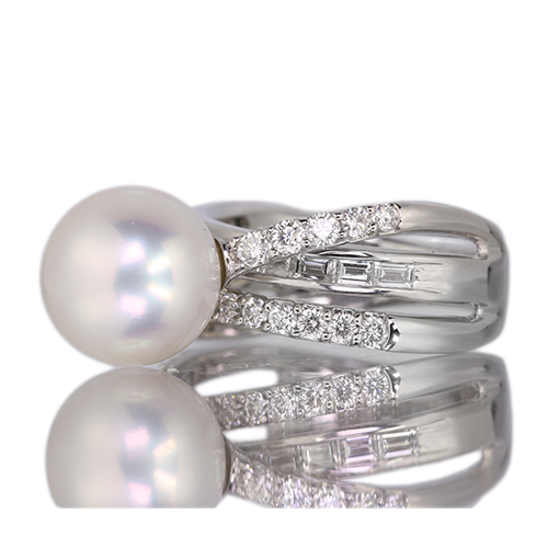 第489回抽選販売＞南洋白蝶真珠 11㎜ ダイヤモンド 1.1ct プラチナ