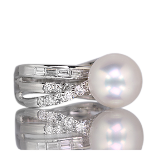 第489回抽選販売＞南洋白蝶真珠 11㎜ ダイヤモンド 1.1ct プラチナ