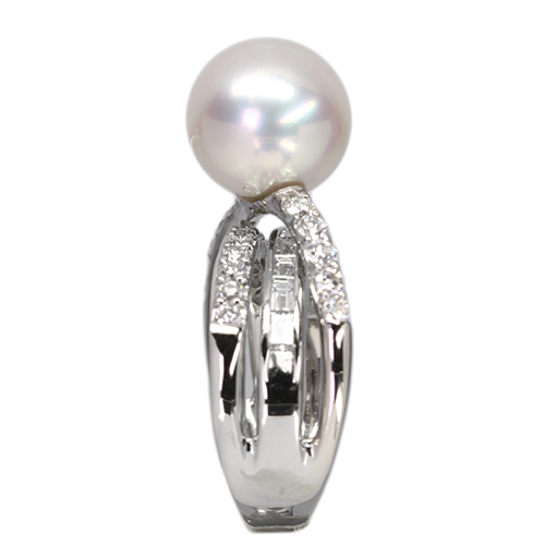第489回抽選販売＞南洋白蝶真珠 11㎜ ダイヤモンド 1.1ct プラチナ