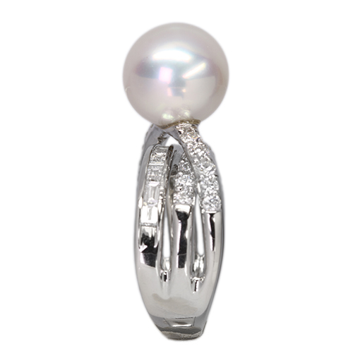 第489回抽選販売＞南洋白蝶真珠 11㎜ ダイヤモンド 1.1ct プラチナ