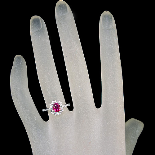 第489回抽選販売＞ミャンマー産(ビルマ産)ルビー 1.0ct ダイヤモンド