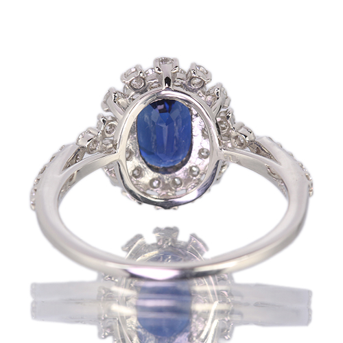 ロイヤルブルーサファイア 1.5ct ダイヤモンド 0.5ct プラチナ リング
