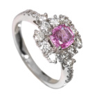 �p�p���`�A�T�t�@�C�A ��0.7ct �_�C�������h 0.7ct �v���`�i �����O(�w��)