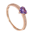 �n�[�g�V�F�C�v����M�p�[�v���T�t�@�C�A ��0.6ct �_�C�������h �s���N�S�[���h �����O(�w��)�y�i��
