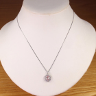 �p�p���`�A�T�t�@�C�A 1.0ct �_�C�������h 0.5ct �v���`�i �l�b�N���X