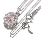 �p�p���`�A�T�t�@�C�A 1.0ct �_�C�������h 0.5ct �v���`�i �l�b�N���X