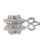 �p�p���`�A�T�t�@�C�A 1.0ct �_�C�������h 0.5ct �v���`�i �l�b�N���X