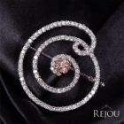 �s���N�_�C�������h 0.27ct �_�C�������h 1.8ct �z���C�g�S�[���h �v���`�i �u���[�`���y���_���g�g�b�v