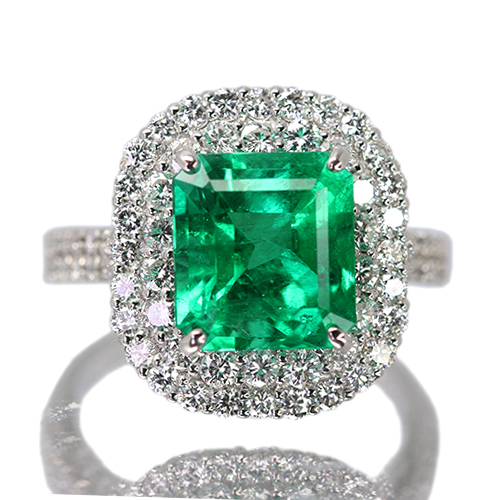 第490回抽選販売＞エメラルド 3.5ct ダイヤモンド 1.1ct プラチナ