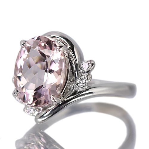 第490回抽選販売＞モルガナイト 4.6ct ダイヤモンド プラチナ リング