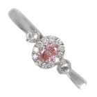 �s���N�_�C�������h 0.18ct/FOP/VS2 ���[�Y�J�b�g�_�C�������h �v���`�i �����O(�w��)