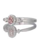 �s���N�_�C�������h 0.18ct/FOP/VS2 ���[�Y�J�b�g�_�C�������h �v���`�i �����O(�w��)