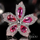 �l�I���s���N�X�s�l�� 3.78ct ���[�Y�J�b�g�_�C�������h 0.17ct ���̑��_�C�������h 1.36ct �z���C�g�S�[���h �����O(�w��)