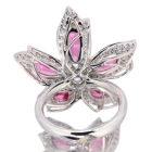 �l�I���s���N�X�s�l�� 3.78ct ���[�Y�J�b�g�_�C�������h 0.17ct ���̑��_�C�������h 1.36ct �z���C�g�S�[���h �����O(�w��)