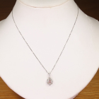 �s���N�_�C�������h 0.117ct/FPP/SI2 ���[�Y�J�b�g�_�C�������h �v���`�i �s���N�S�[���h �l�b�N���X