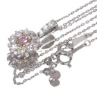 �s���N�_�C�������h 0.117ct/FPP/SI2 ���[�Y�J�b�g�_�C�������h �v���`�i �s���N�S�[���h �l�b�N���X