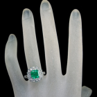 �R�����r�A�Y�G�������h(vivid green) 2.7ct ���[�Y�J�b�g�_�C�������h �v���`�i �����O(�w��)
