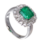 �R�����r�A�Y�G�������h(vivid green) 2.7ct ���[�Y�J�b�g�_�C�������h �v���`�i �����O(�w��)