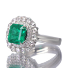 �R�����r�A�Y�G�������h(vivid green) 2.7ct ���[�Y�J�b�g�_�C�������h �v���`�i �����O(�w��)