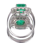 �R�����r�A�Y�G�������h(vivid green) 2.7ct ���[�Y�J�b�g�_�C�������h �v���`�i �����O(�w��)