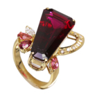 ���x���C�g 11.4ct �s���N�g���}���� 0.5ct �_�C�������h �C�G���[�S�[���h �����O(�w��)