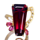 ���x���C�g 11.4ct �s���N�g���}���� 0.5ct �_�C�������h �C�G���[�S�[���h �����O(�w��)
