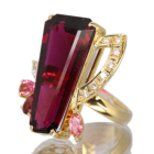 ���x���C�g 11.4ct �s���N�g���}���� 0.5ct �_�C�������h �C�G���[�S�[���h �����O(�w��)