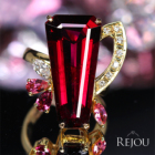 ���x���C�g 11.4ct �s���N�g���}���� 0.5ct �_�C�������h �C�G���[�S�[���h �����O(�w��)