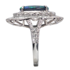 �I�[�X�g�����A���C�g�j���O���b�W�Y�u���b�N�I�p�[�� 2.0ct �_�C�������h 1.5ct �v���`�i �����O(�w��)