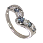 �J���[�`�F���W�K�[�l�b�g 0.5ct �_�C�������h 0.4ct �v���`�i �����O(�w��)