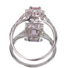 �p�p���`�A�T�t�@�C�A 0.8ct �_�C�������h 0.6ct �v���`�i �����O(�w��)