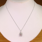 �s���N�_�C�������h 0.265ct/FLOP/SI2 �_�C�������h 0.4ct �v���`�i �s���N�S�[���h �l�b�N���X