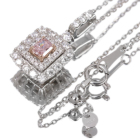 �s���N�_�C�������h 0.265ct/FLOP/SI2 �_�C�������h 0.4ct �v���`�i �s���N�S�[���h �l�b�N���X