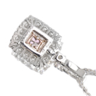 �s���N�_�C�������h 0.265ct/FLOP/SI2 �_�C�������h 0.4ct �v���`�i �s���N�S�[���h �l�b�N���X