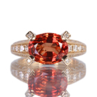 ����M�I�����W�X�s�l�� 3.8ct �_�C�������h 0.6ct �s���N�S�[���h �����O(�w��)