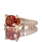 ����M�I�����W�X�s�l�� 3.8ct �_�C�������h 0.6ct �s���N�S�[���h �����O(�w��)