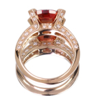 ����M�I�����W�X�s�l�� 3.8ct �_�C�������h 0.6ct �s���N�S�[���h �����O(�w��)