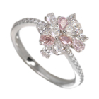�s���N�_�C�������h 0.087ct/FLPP/SI2 0.085ct/FLOP/VS2 0.077ct/FOP/SI1 0.076ct/FPP/VS2 �_�C�������h ��0.7ct �v���`�i �����O(�w��)