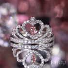 �s���N�_�C�������h 0.124ct/FOP/VS2 ���[�Y�J�b�g�_�C�������h �v���`�i �s���N�S�[���h �����O(�w��)