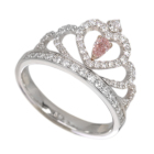 �s���N�_�C�������h 0.124ct/FOP/VS2 ���[�Y�J�b�g�_�C�������h �v���`�i �s���N�S�[���h �����O(�w��)