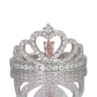 �s���N�_�C�������h 0.124ct/FOP/VS2 ���[�Y�J�b�g�_�C�������h �v���`�i �s���N�S�[���h �����O(�w��)
