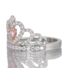 �s���N�_�C�������h 0.124ct/FOP/VS2 ���[�Y�J�b�g�_�C�������h �v���`�i �s���N�S�[���h �����O(�w��)