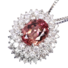�C���y���A���g�p�[�Y 2.5ct �_�C�������h 1.0ct �v���`�i �l�b�N���X