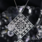 �_�C�������h 0.8ct �z���C�g�S�[���h �y���_���g�g�b�v���u���[�`