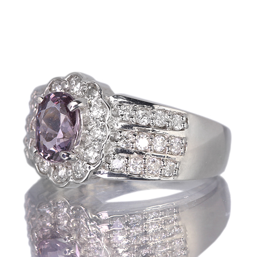 第494回抽選販売＞パープルスピネル 約0.9ct ダイヤモンド 0.6ct