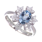 �A�N�A�}���� ��1ct �_�C�������h 0.4ct �v���`�i �����O(�w��)
