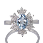 �A�N�A�}���� ��1ct �_�C�������h 0.4ct �v���`�i �����O(�w��)