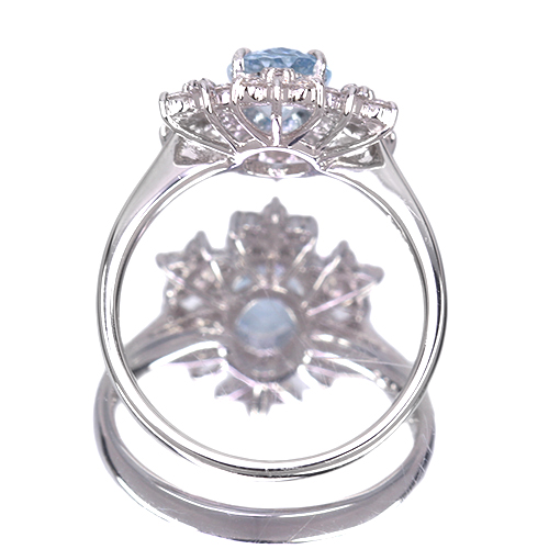 第494回抽選販売＞アクアマリン 約1ct ダイヤモンド 0.4ct プラチナ