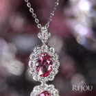 �s���N�T�t�@�C�A 0.5ct �_�C�������h 0.3ct �v���`�i �l�b�N���X